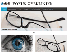 Tablet Screenshot of fokusoyeklinikk.no